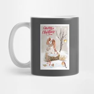 Cavalier King Charles Spaniel Merry Christmas Santa Dog Mug